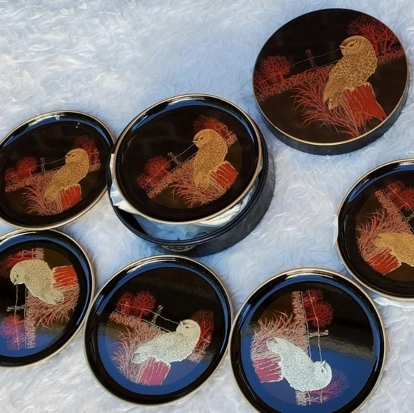 Otagiri Japan vintage coasters in box NEW‎ - Picture 1 of 5